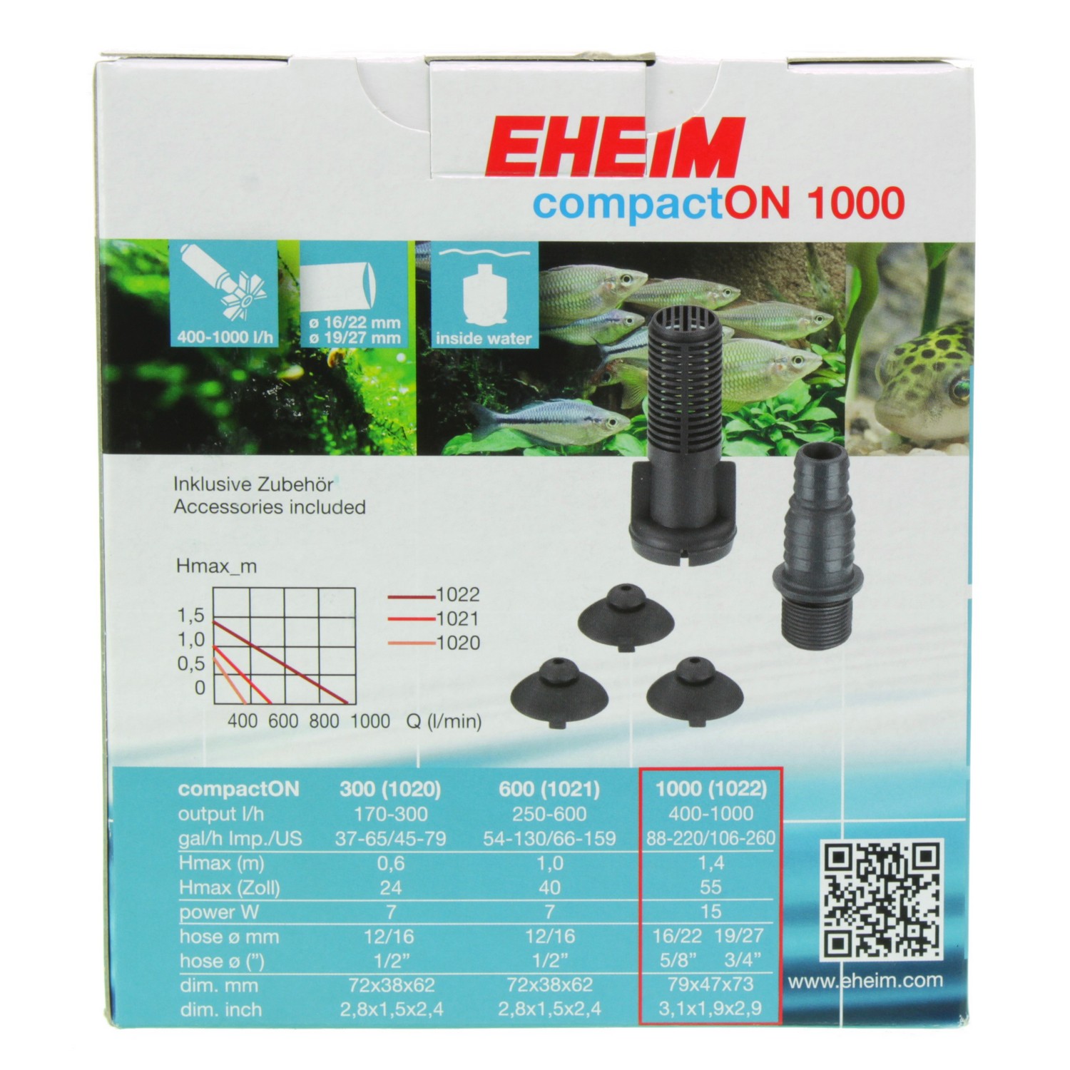 EHEIM compactON 1000 Aquarium Pumpe