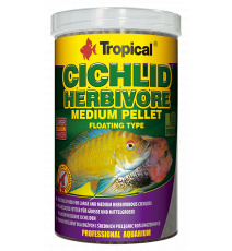 Tropical CICHLID HERBIVORE MEDIUM PELLETS 1000ML/360G Pokarm dla pielęgnic roślinożernych